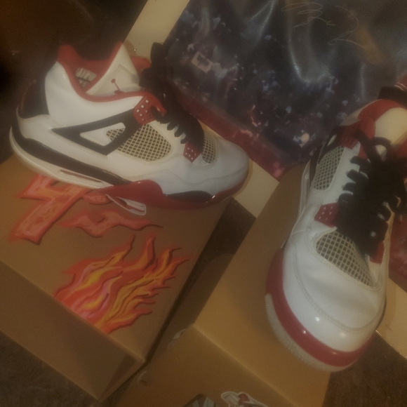 Jordan Retro 4 fire 🔥 mens size 10 - Picture 15 of 15